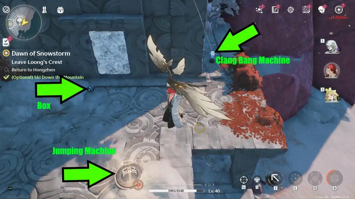 Arrows with steps to help complete Loong's Crest ruins puzzle in Wuthering Waves