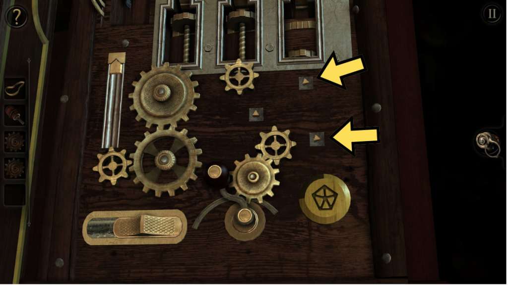 The new locations for the medium-sized cogs in Chapter 2 of The Room