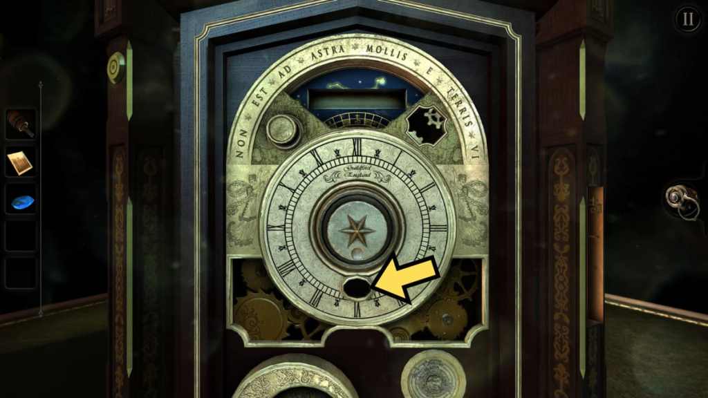 The empty slot on the clock in Chapter 2 of The Room