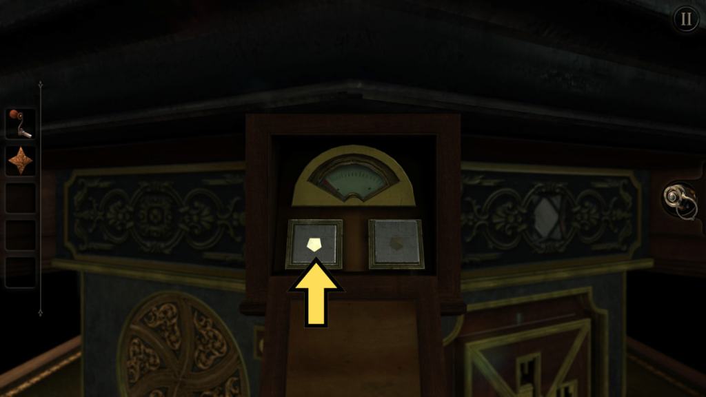 Pressing the left button to start the second part of the timer puzzle