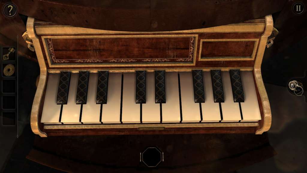 Unlocking the piano in Chapter 5 of The Room walkthrough