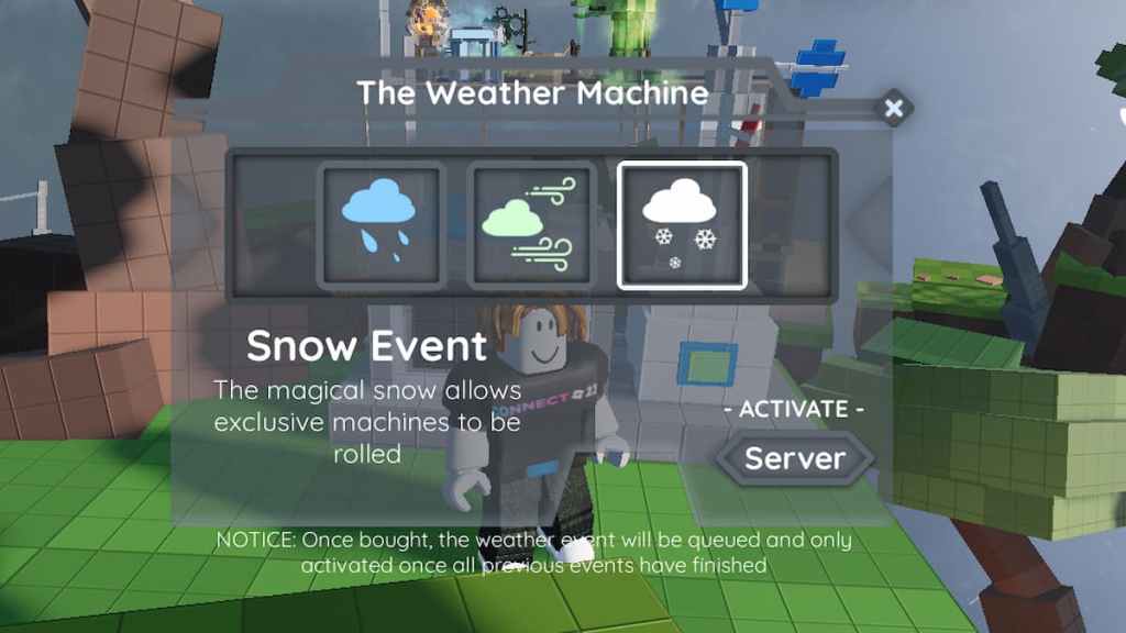 The Weather Machine in Tycoon RNG