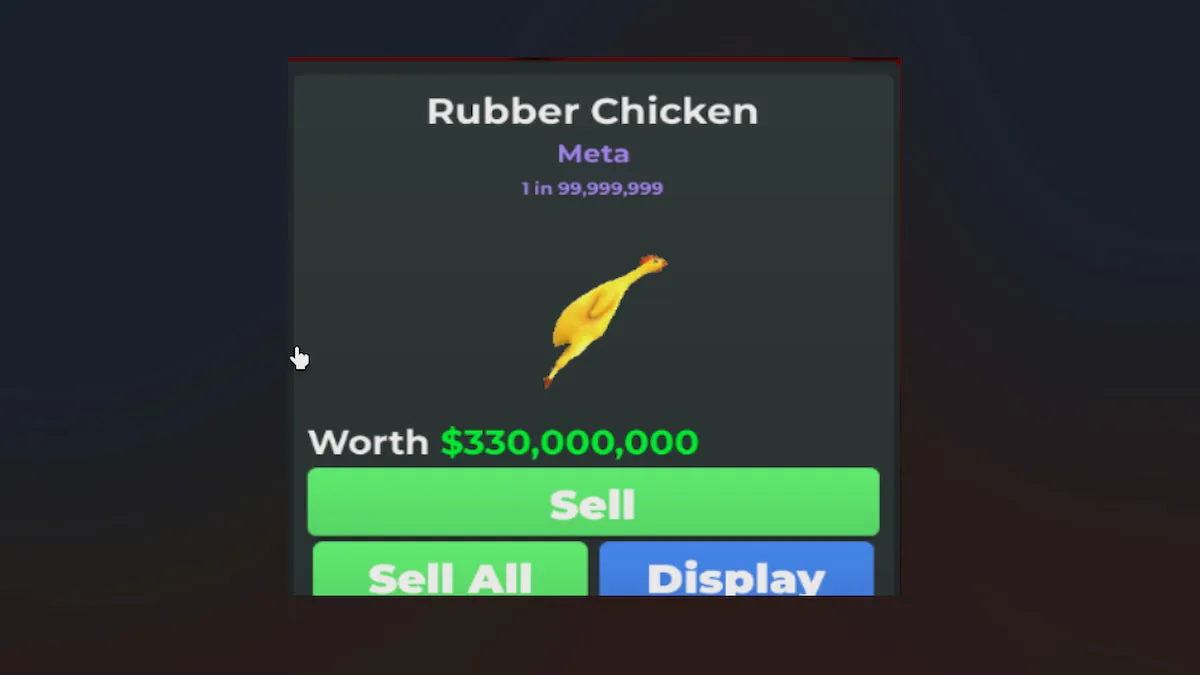 The Rubber Chicken item in Void Fishing