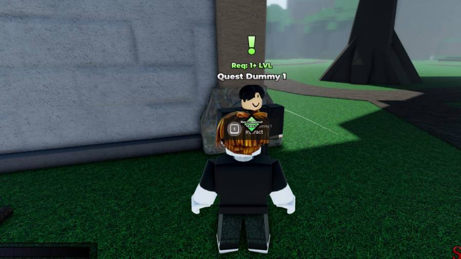 Roblox character standing in front of the Weak legacy 2 quest giver NPC
