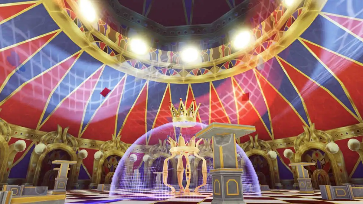 Central stage of Hall of Mirrors arena in Anime Defenders