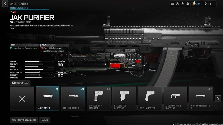 Call of Duty MW3 JAK Purifier aftermarket part underbarrel