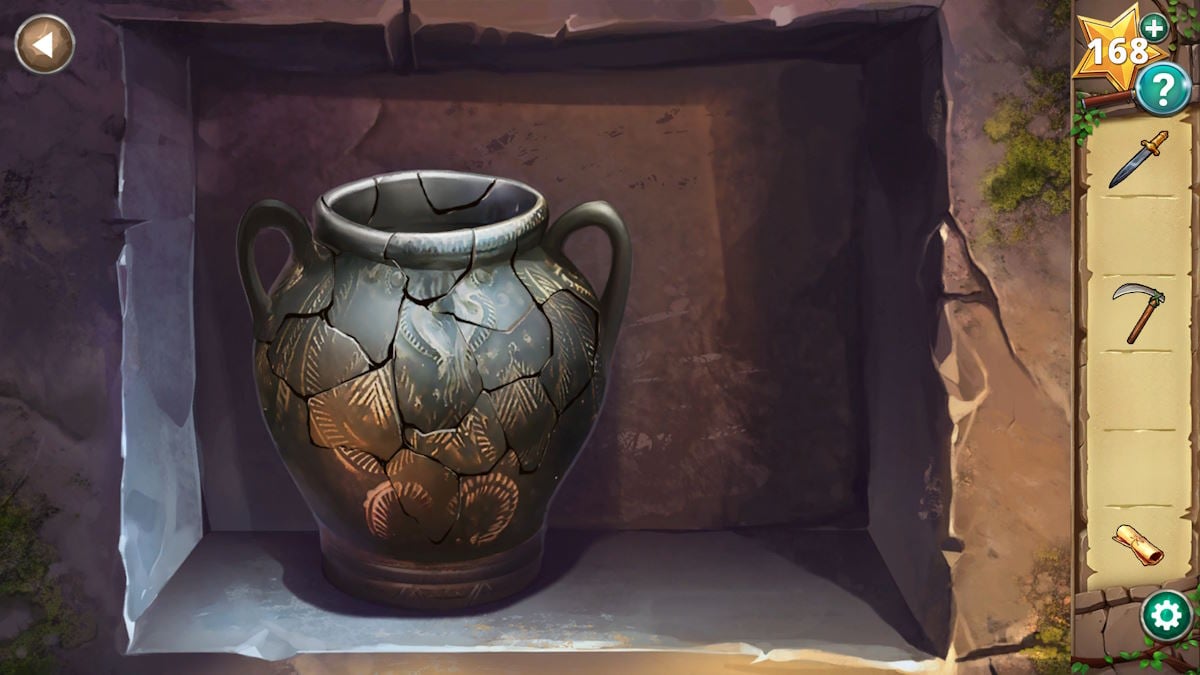 The completed pot in Chapter 1 of Adventure Escape Mysteries Hidden Ruins