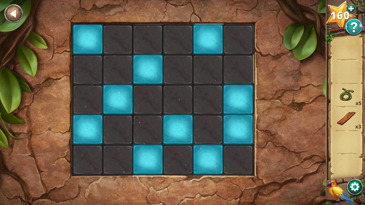Completing the checkered board puzzle in Chapter 4 of Adventure Escape Mysteries Hidden Ruins
