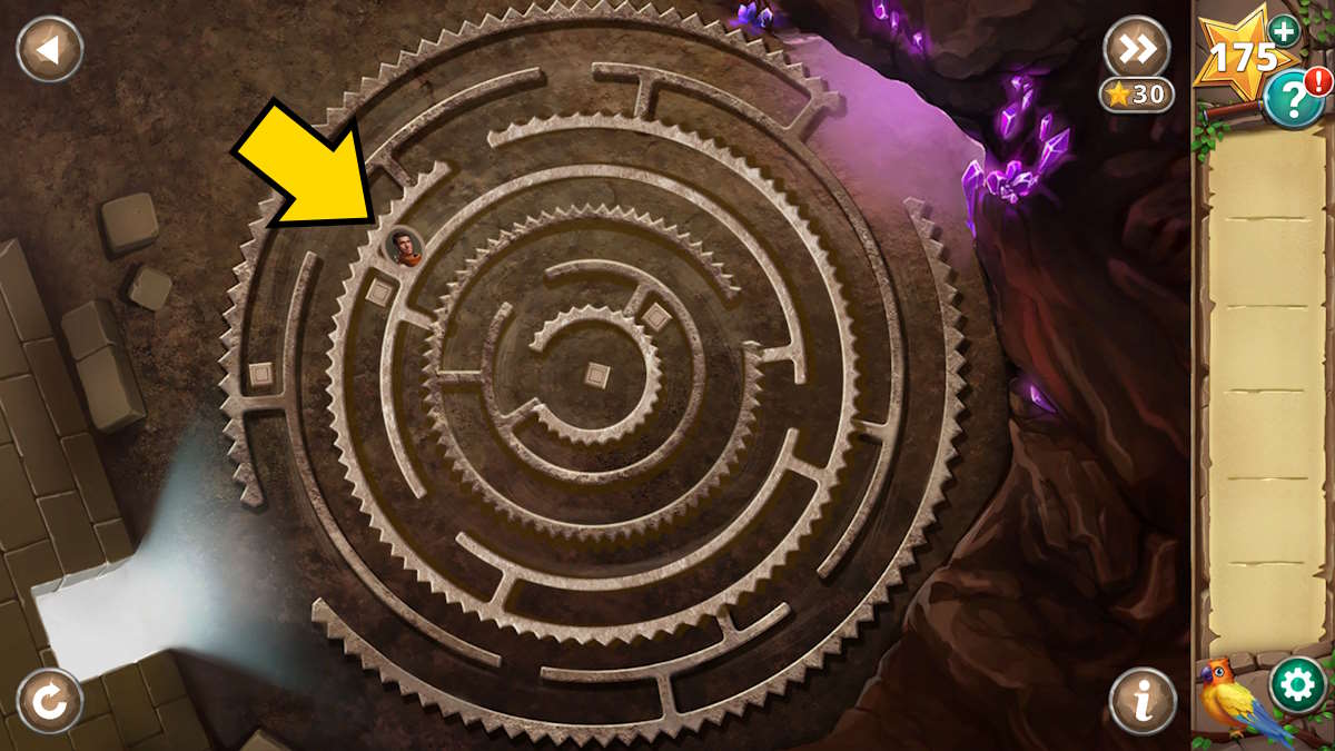 Part 2 of the mechanical maze in Chapter 7 of Adventure Escape Mysteries Hidden Ruins