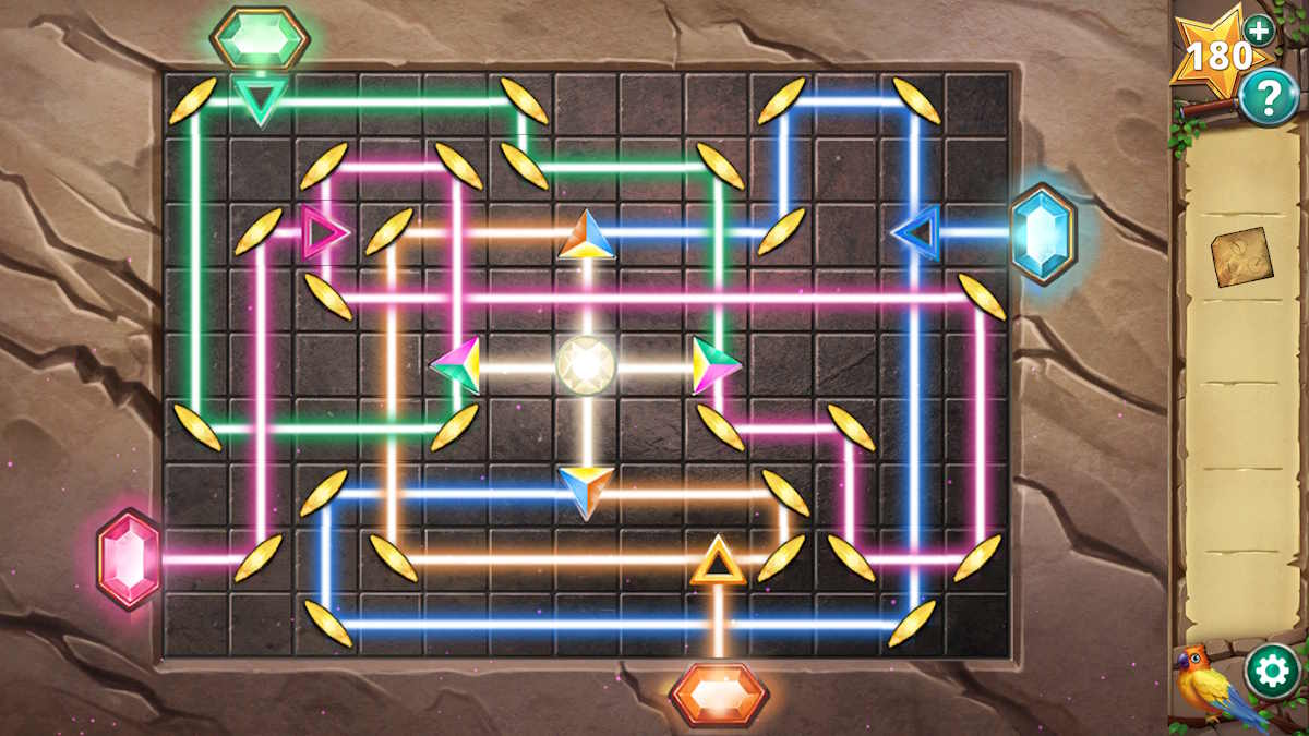 finishing the light beams puzzle in Chapter 8 of Adventure Escape Mysteries Hidden Ruins