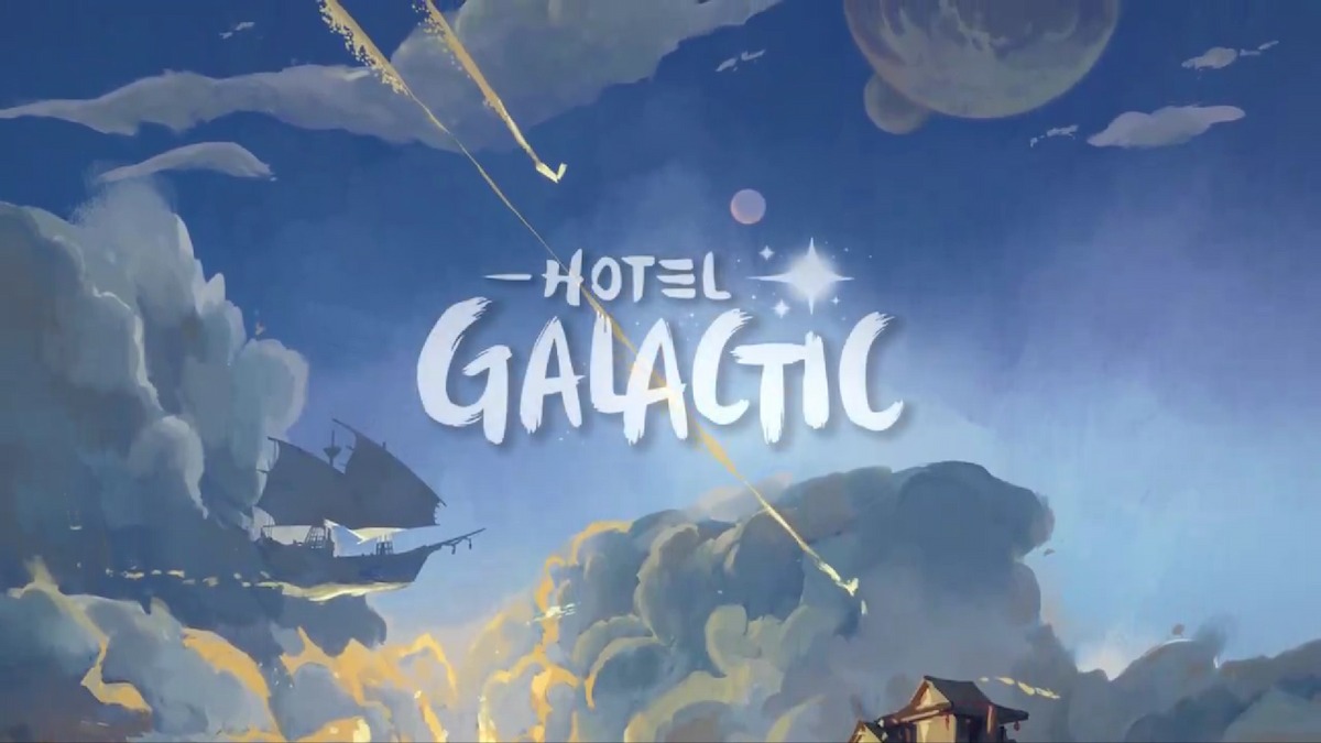 The title screen of Hotel Galactic.
