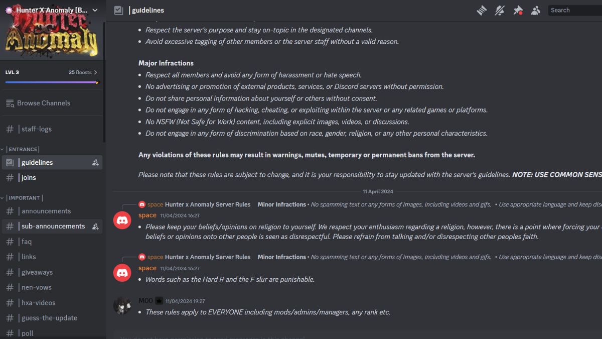 Hunter X Anomaly Trello Link и сервер Discord