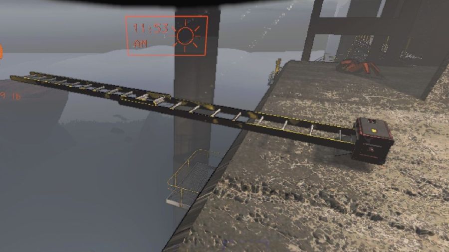 Extension ladder on the Titan moon in Lethal Company