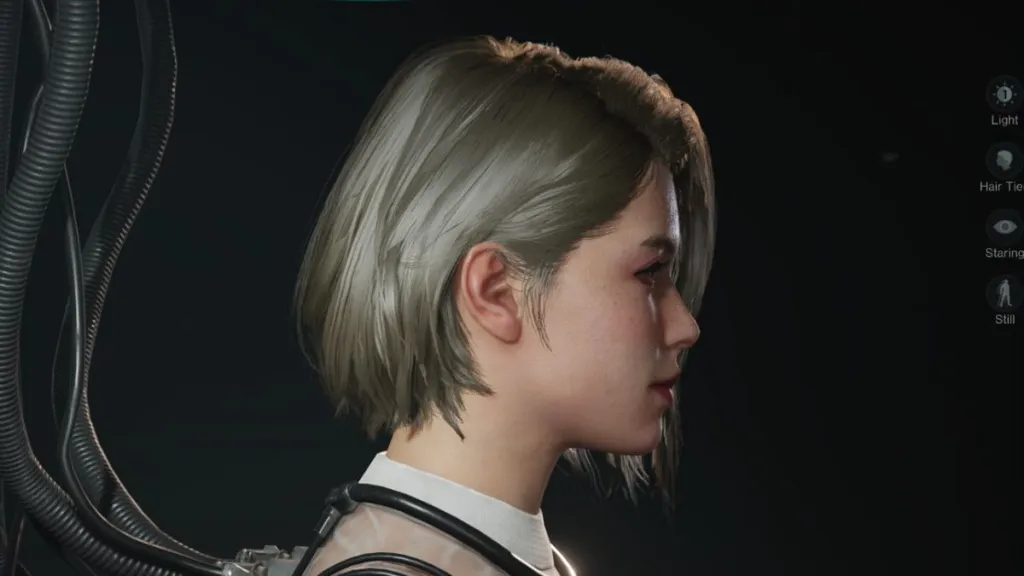 Hairstyle option from the side for body Type II in Once Human