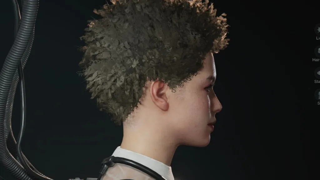 Hairstyle option from the side for body Type II in Once Human