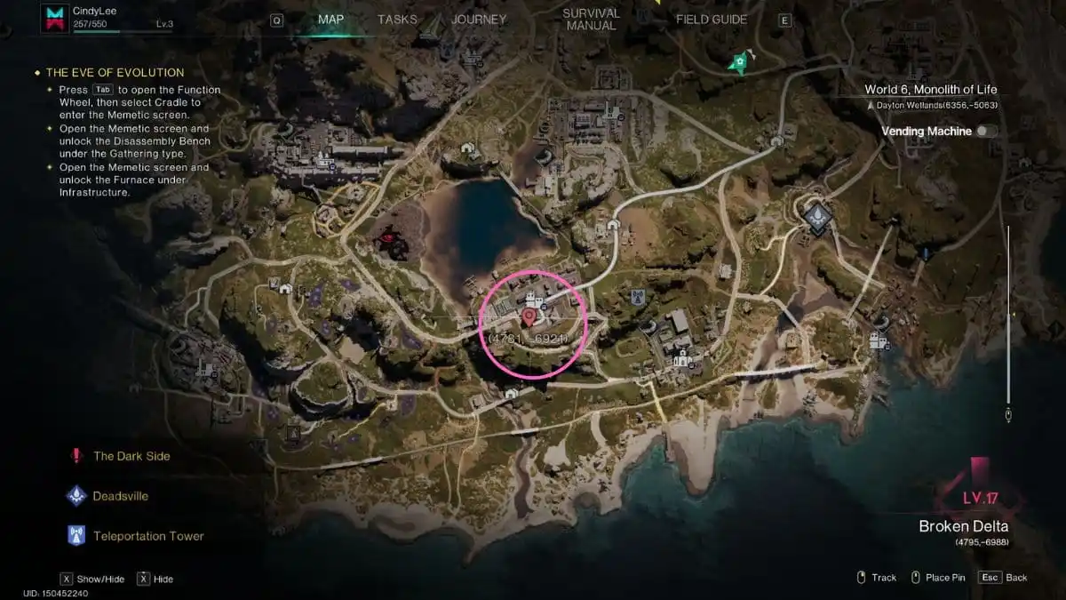 The location of the building Chefosaurus Rex can be found in in Once Human