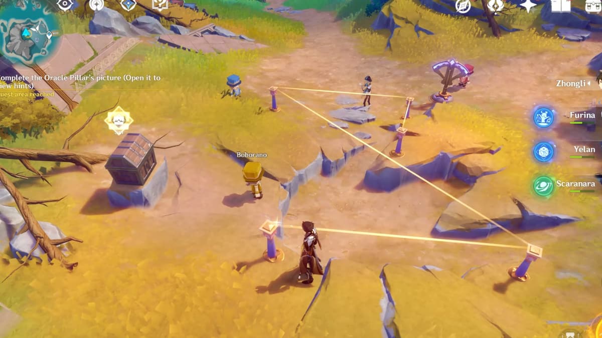 How to solve all Oracle Pillar picture puzzles in Genshin Impact