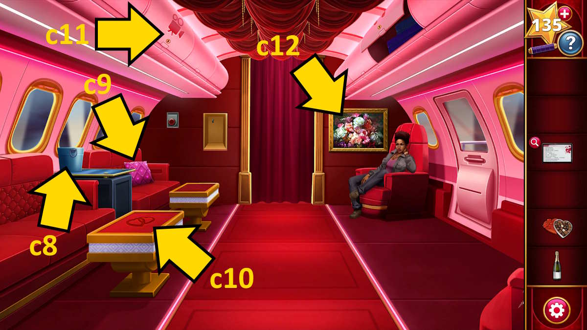 completing the check list on the plane in Adventure Escape Mysteries Puzzle Lovers