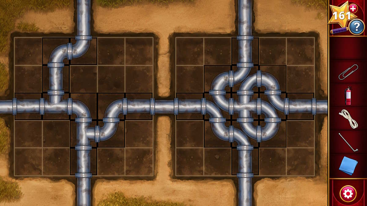 Completing the pipes puzzle at the vineyard in Adventure Escape Mysteries Puzzle Lovers
