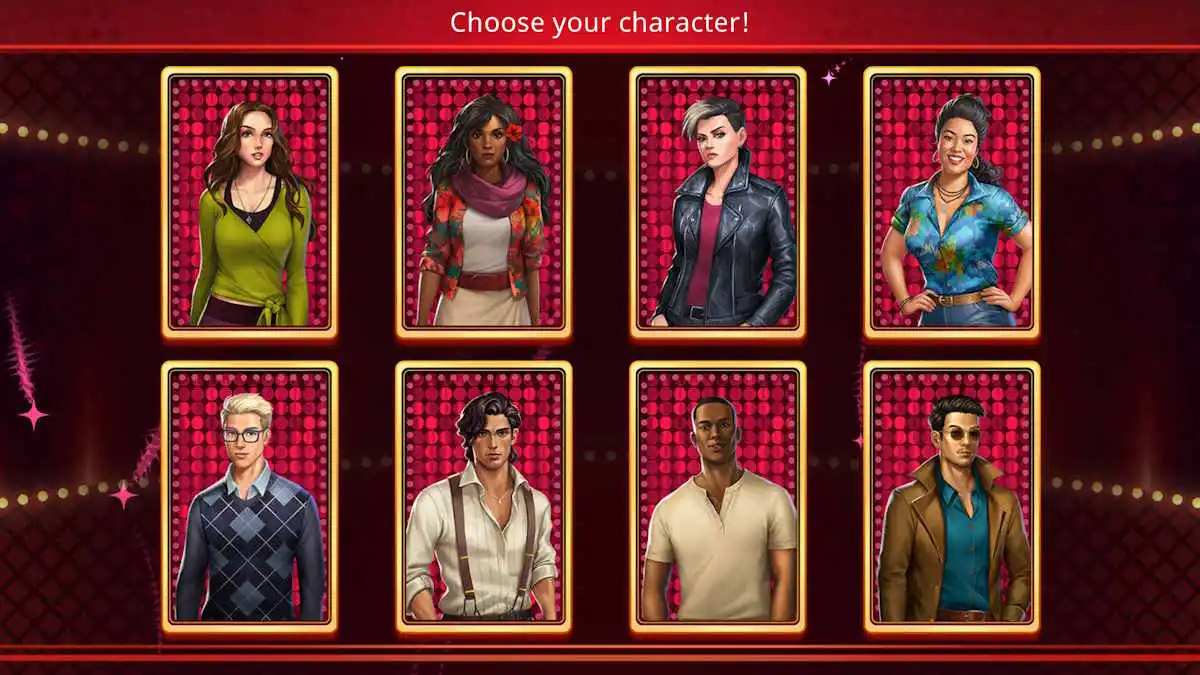 Choosing your character in Adventure Escape Mysteries Puzzle Lovers