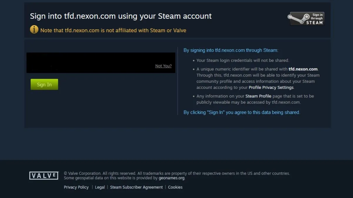 Steam account linking for The First Descendant