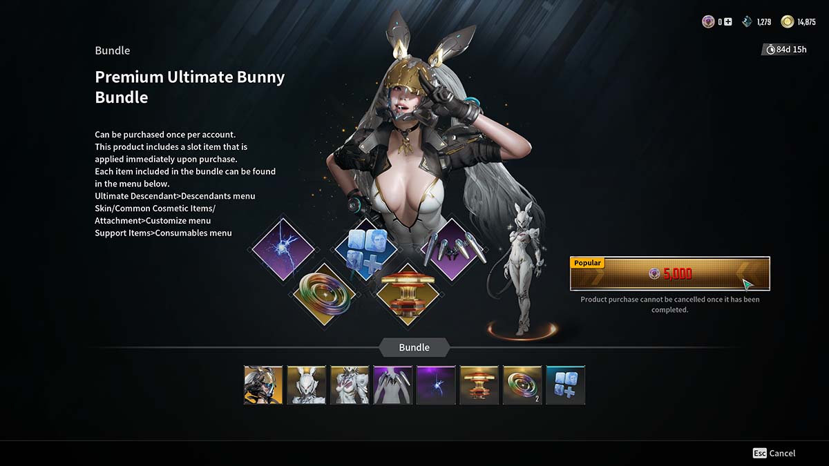 The First Descendant character Ultimate Bunny bundle