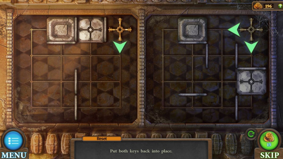 Key puzzle in Tricky Doors nineteenth world, Mayan Pyramids