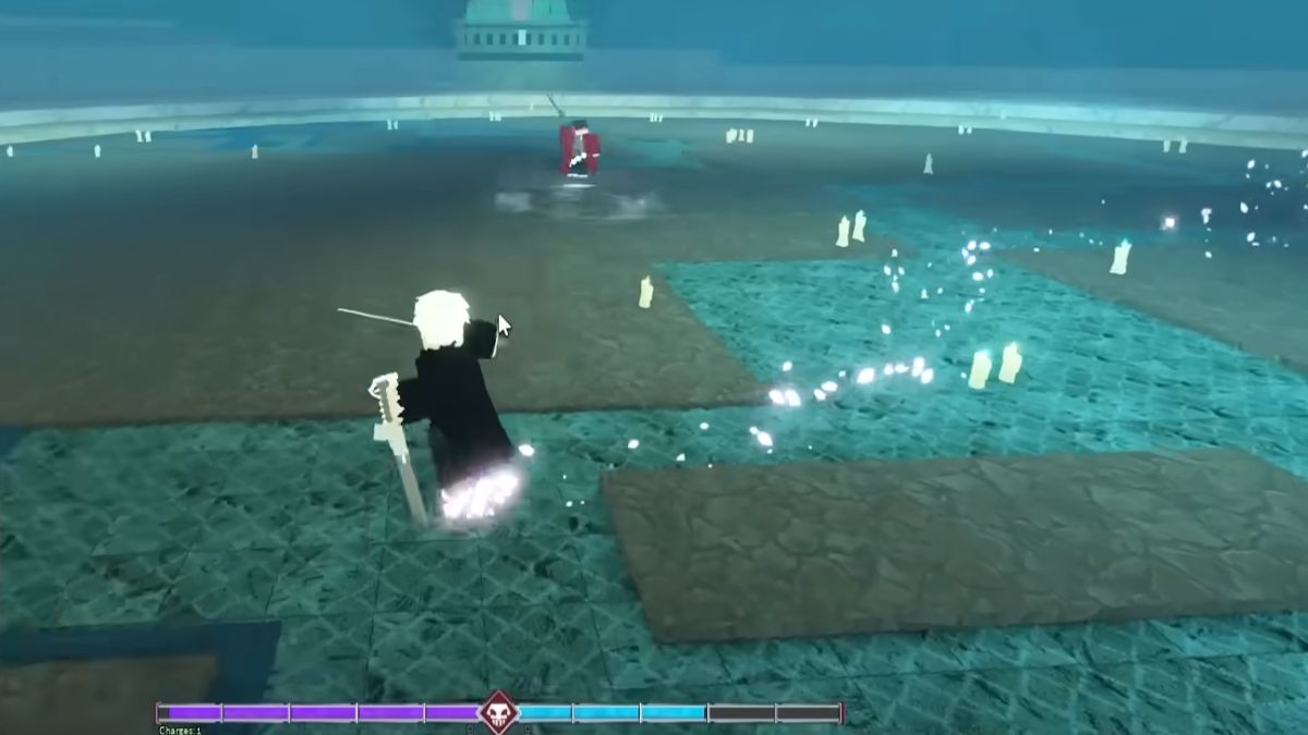 Player using new mythical kendo weapon in Type Soul