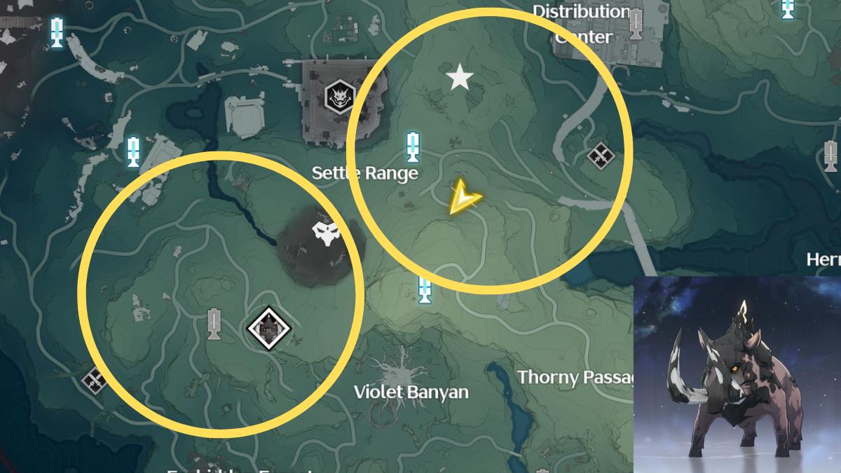 Sabyr Boar Tacit Discord location on map in Wuthering Waves