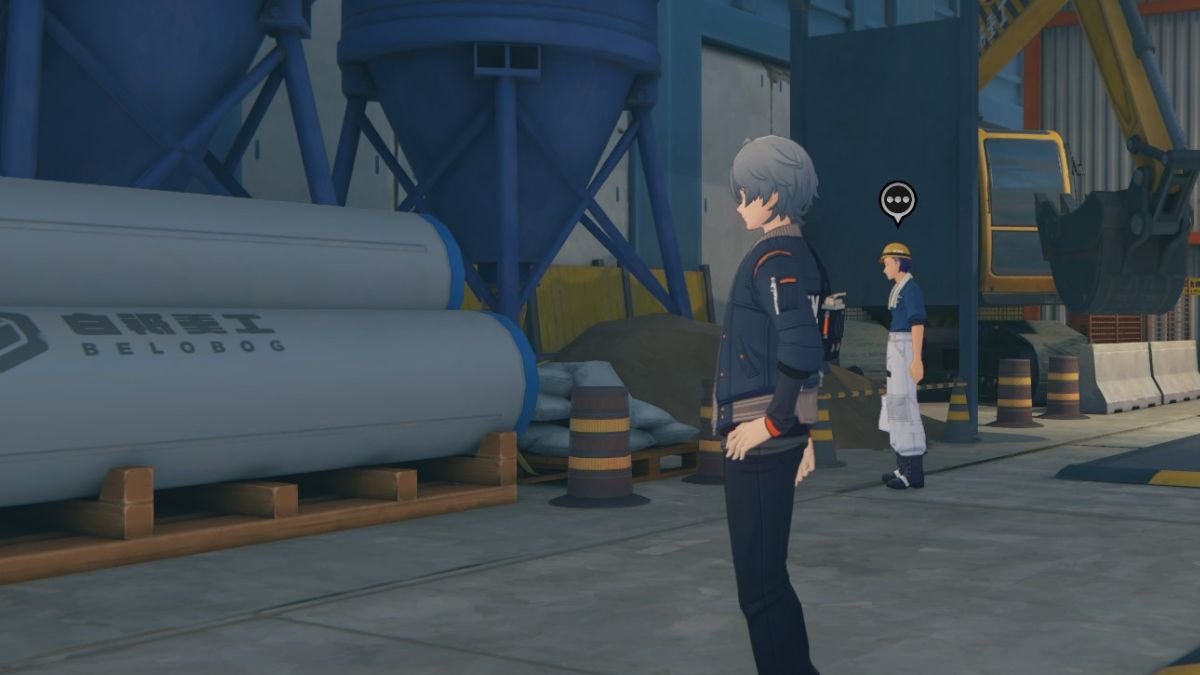 Yang looking at pipes in Zenless Zone Zero