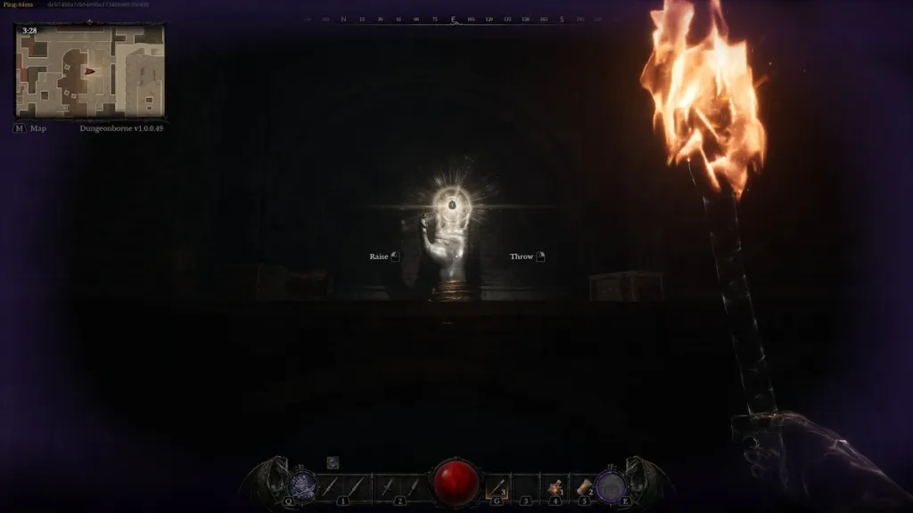 The Resurrection Stone in a central room of Dungeonborne's Sinner's End dungeon