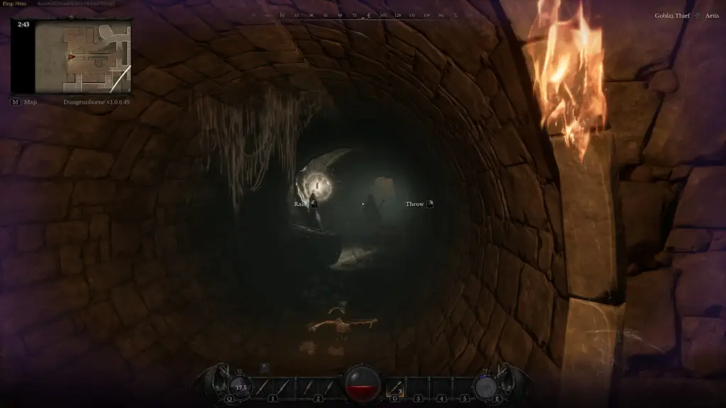 Finding the Resurrection Stone hidden in a Sinner's End tunnel in Dungeonborne