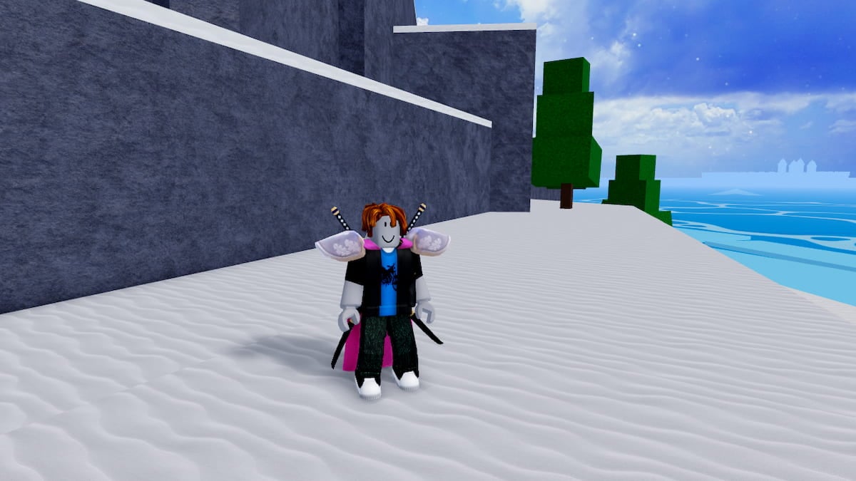 A player standing in Blox Fruits