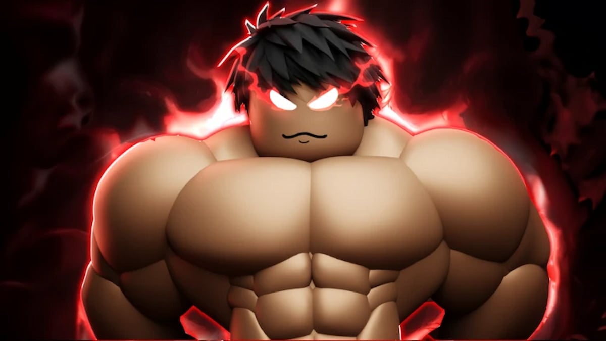 A player in Roblox Gym League