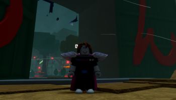 A player standing in Anime Card Battle