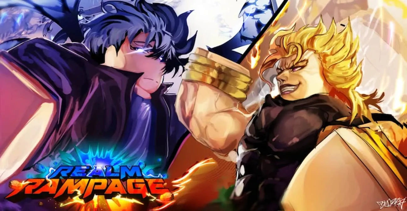 Two characters fighting in Realm Rampage