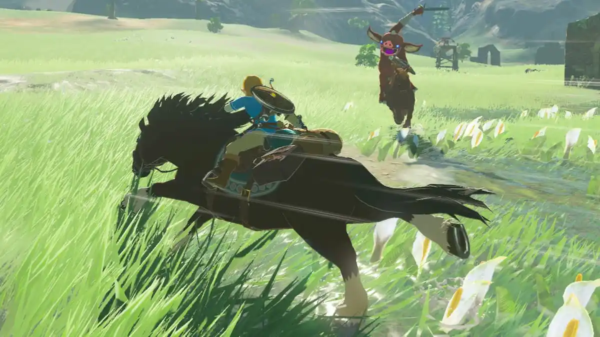 Riding a horse as Link in Breath of the Wild