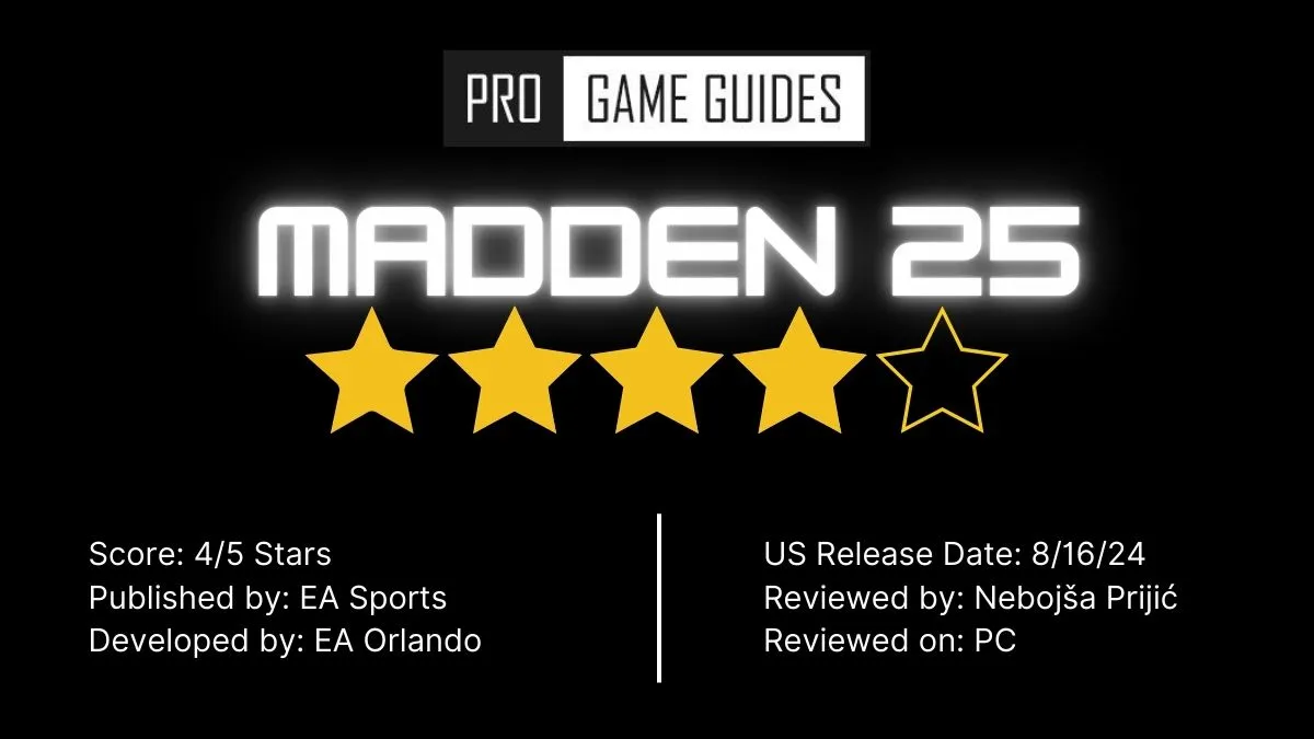 Обзор Madden 25 – полный опыт НФЛ