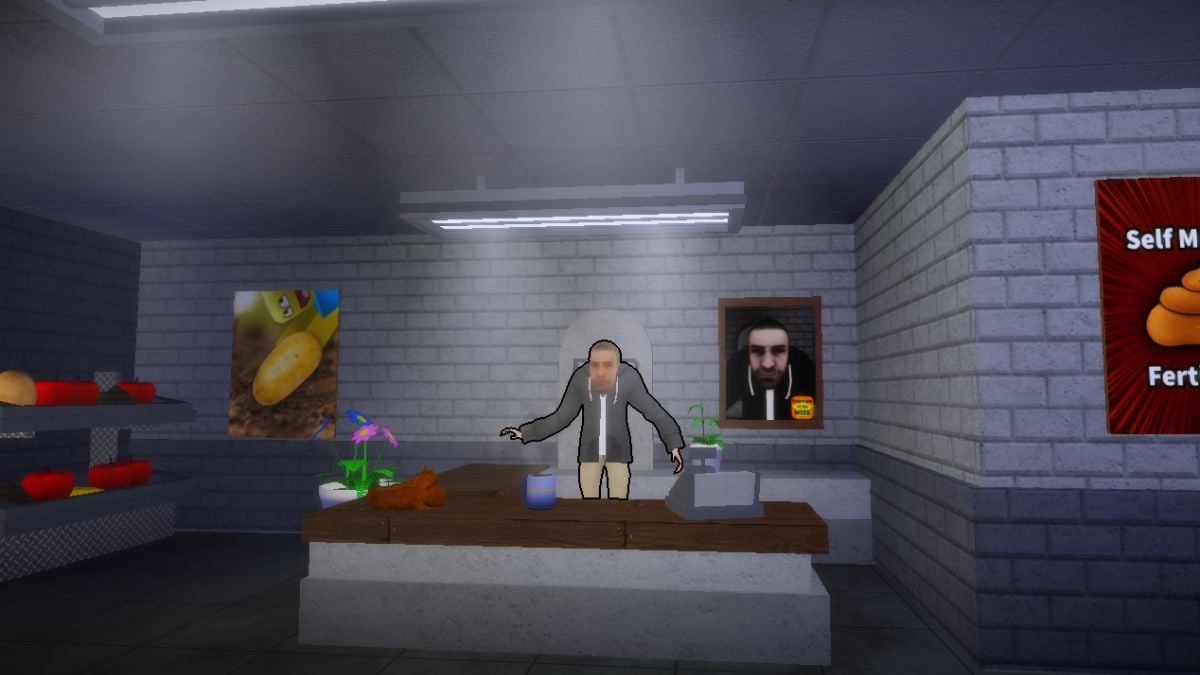 store clerk in Rob a Convenience Store Simulator Roblox