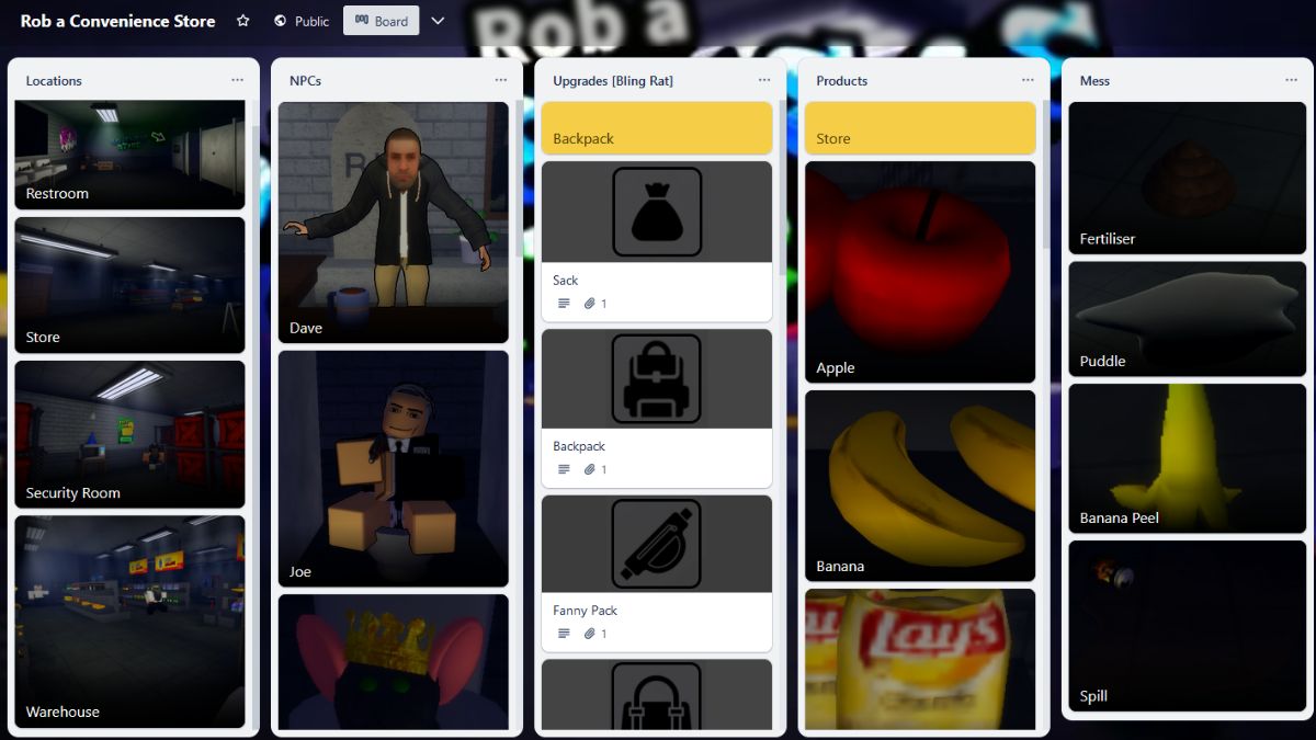 Rob a Convenience Store Simulator Trello Link & Discord Server