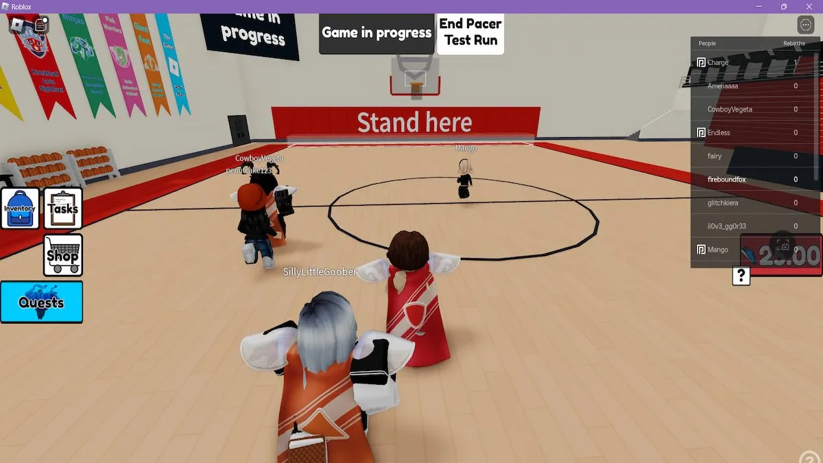 Pacer Test in Roblox.