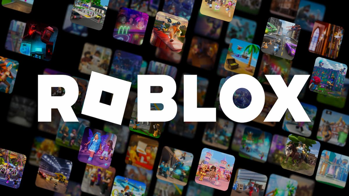 Roblox Logo and mini-games in the frame