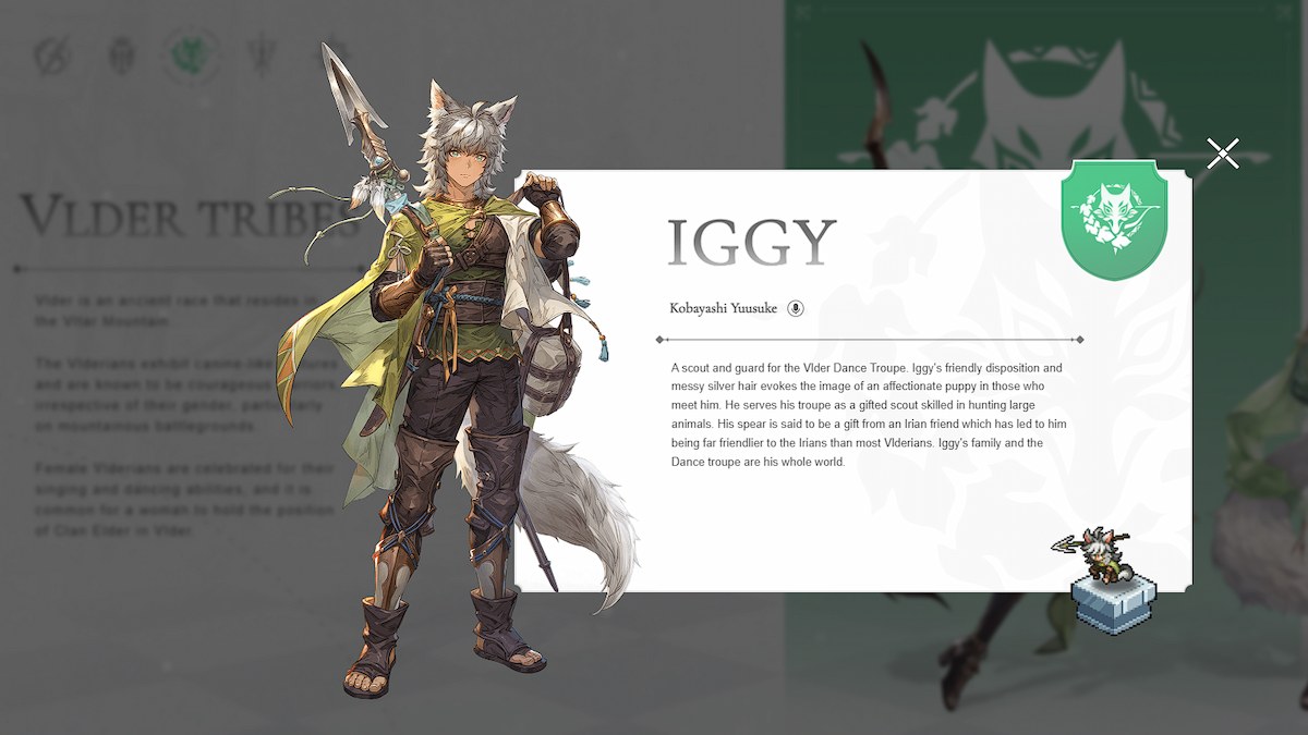 Iggy's background information for Sword of Convallaria players.