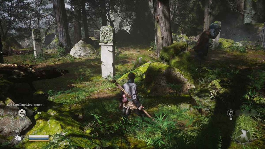 Black Myth Wukong sneaking past Wandering Wight