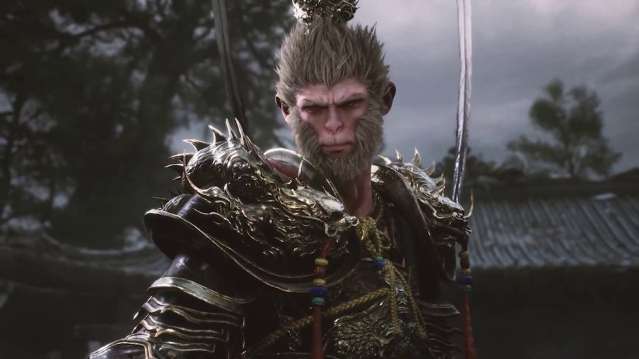 The titular Wukong in armor in Black Myth: Wukong.