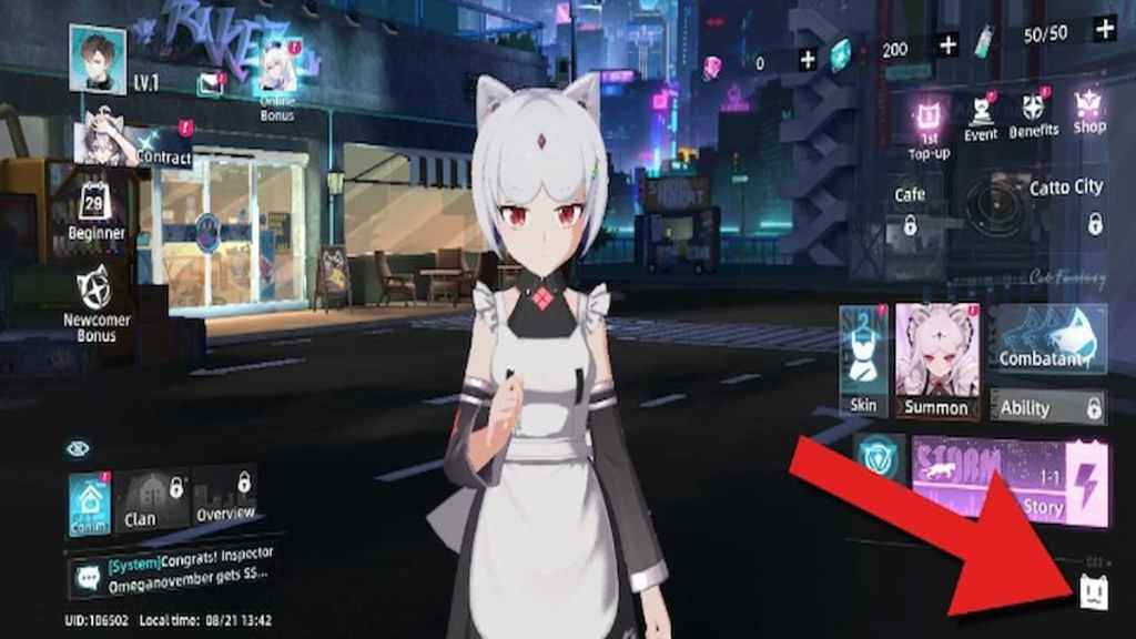 In-game screenshot of the Cat Fantasy menu.