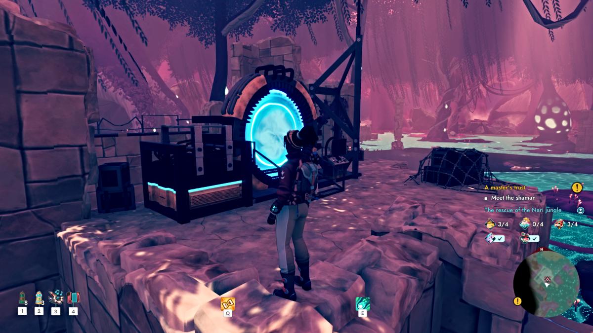 Marsh of Shine teleport portal in Creatures of Ava