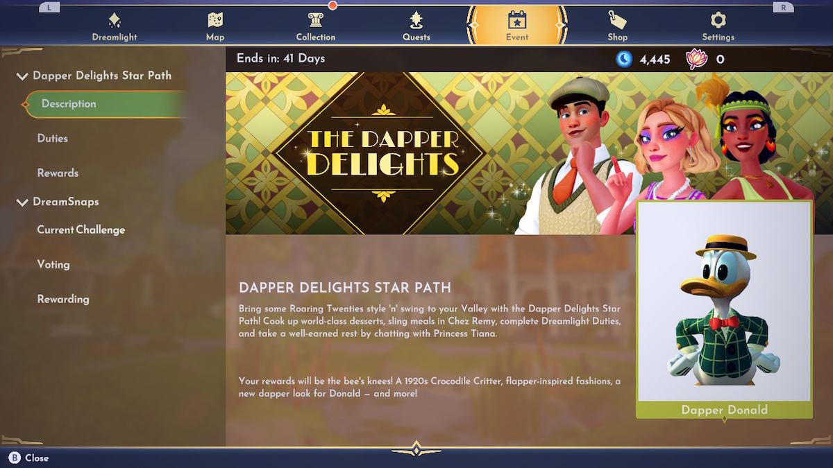 Dapper Delights Star Path – All rewards and tasks (Disney Dreamlight Valley)