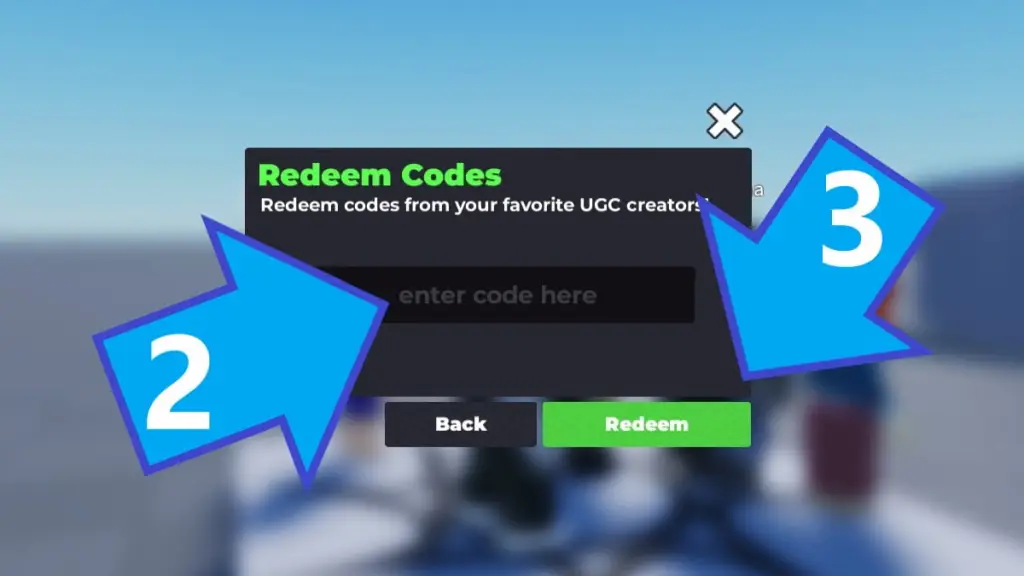 Flex UGC Redeem Codes window.