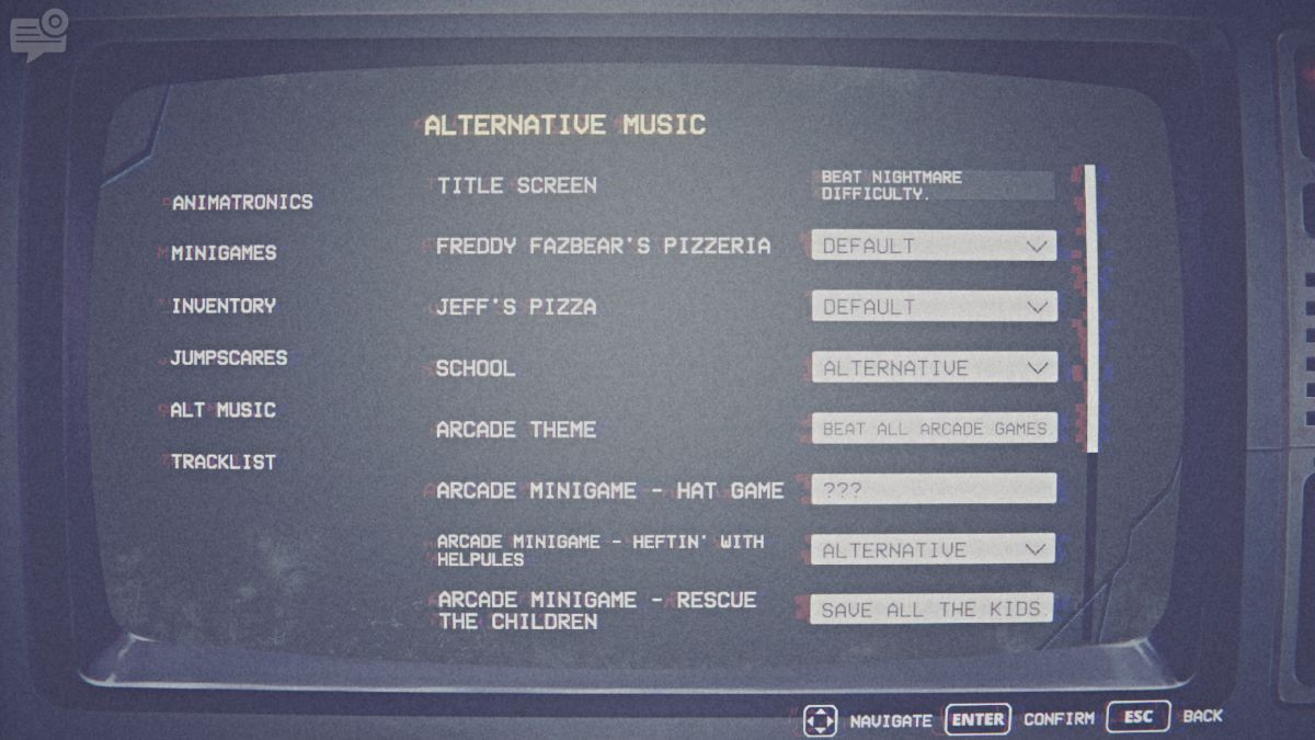 How to get all Alternate Music tracks in FNAF Into the Pit